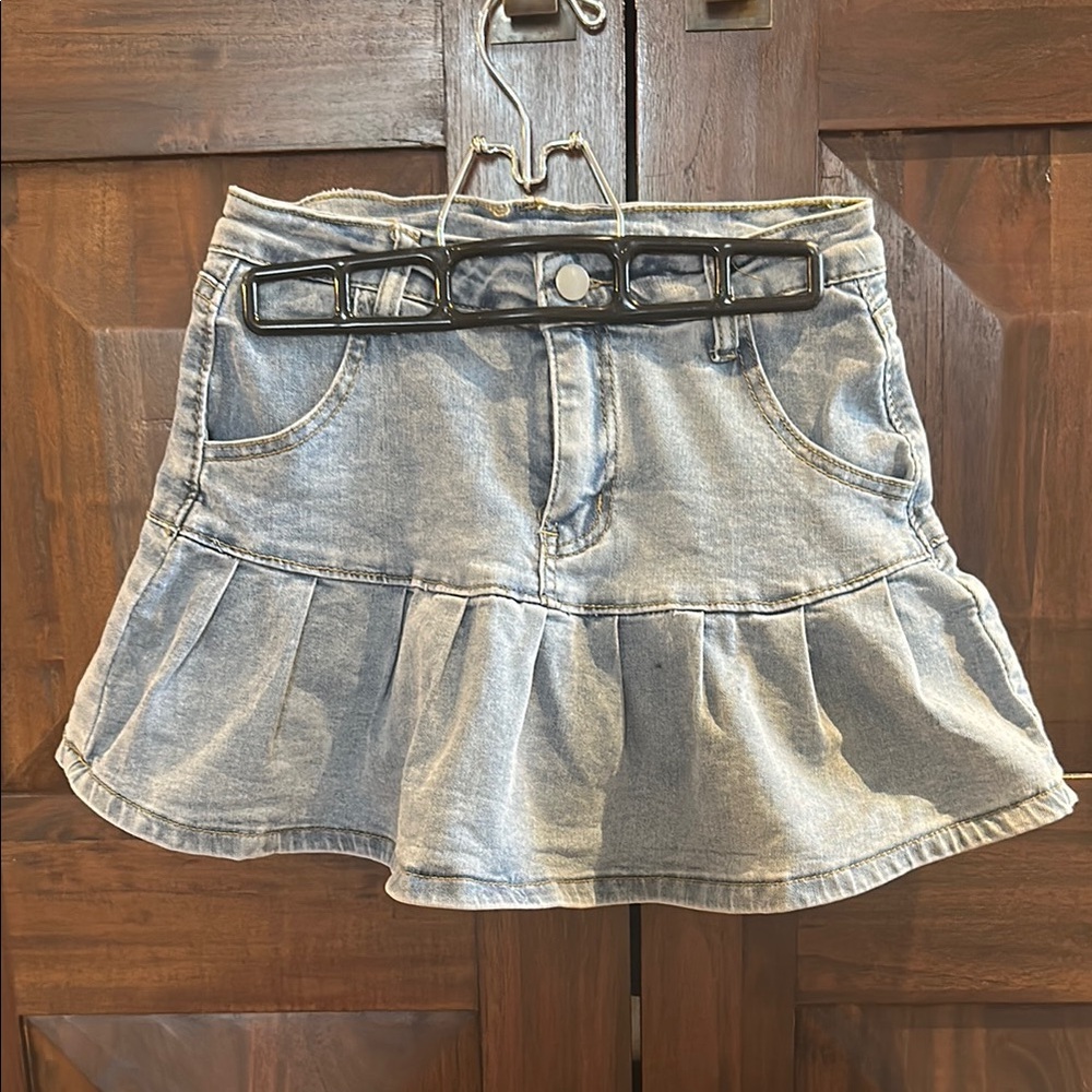 Denim Flared Skirt